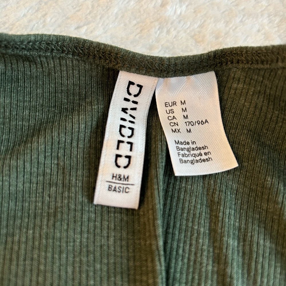 H & M Divided Tank Top Dress in Olive. Women’s Medium - Picture 3 of 4